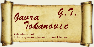 Gavra Tokanović vizit kartica